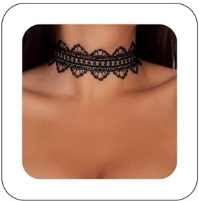 Cybche Punk Schwarz Spitzen Halskette Blumen Spitzen Halskette Blumenband Halsketten Breite Tattoo Halsketten Schmuck für Frauen