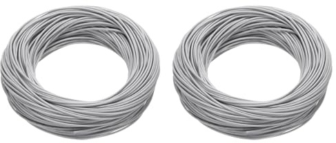 QUARKZMAN 26AWG Filo 26 Gauge Filo Intrecciato Filo PVC Collegamento, UL1007 Filo di Rame Stagnato 30m/100ft Grigio per Collegamenti Interni