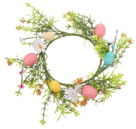 iplusmile Anillo De Vela De Pascua Guirnalda Artificial De Huevos De Primavera Decoración De Mesa para Fiesta De Granja