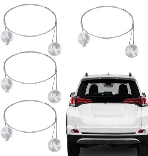 4 PCS Car Emblem Removal Tool 30cm Logo Plate Remover No-Scratch Cars Logo Remover Wrapping Film Installation Accessories for Car Motorcycle Truck Van