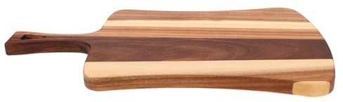 LIFKOME Tabla para cortar verduras: tabla de madera con mango para cortar, trinchar y servir quesos y alimentos.
