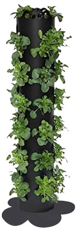 Generisch Jardinera Vertical – PE 80 cm | Maceta de pie para Exteriores con Orificio de Drenaje | Torre de plantación | de Cultivo de jardín multinivel Que Ahorra Espacio para, Hierbas,