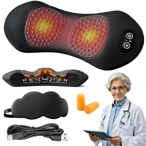 wirbelfrei - 3 i 1 terapikudde, Ergopur 3-zons-ErgoFlow djupmassageapparat, Triple Fusion ryggmassör med draglyft, vibrationsmassage och varm kompress för midja (USB-A)