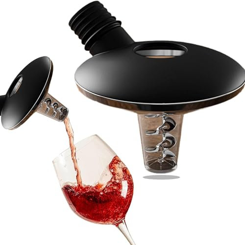 Oxytwister Decanter per Vino, Aeratore 2-in-1, Migliora l'Aroma e Il Gusto, Sistema Antigoccia, Accessorio Essenziale Oggetti per Amanti del Vino