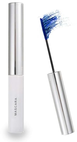 GL-Turelifes 12 Color Mascara Bunte Fasermascara Charmante, langlebige Mascara mit dicken und langen Wimpern, wasserdicht und wischfest (Saphirblau)