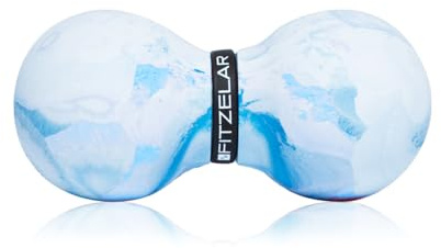 FITZELAR Double Lacrosse Massage Ball for Myofascial Release, SGS Certification, Massage Deep Tissue for Waist Back Feet, Trigger Point Therapy, Muscle Knots, Peanut Massage Ball for Muscle Pain