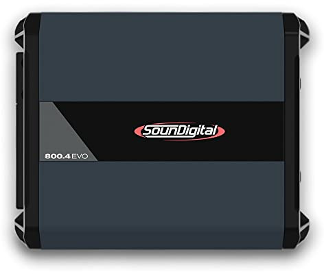 SounDigital Amplificador compacto de 4 canales 800 W RMS 4 Ohm gris 800.4 EVO4.0
