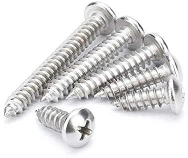 ANSIEDIO Tornillos Autoroscantes de Cabeza Redonda de Acero Inoxidable Tornillos para Madera Tornillos Phillips de Cabeza Redonda, M3×40mm,50 pcs