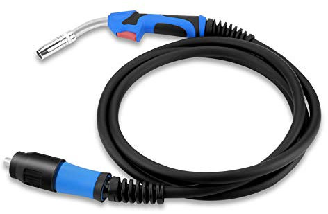 Torcia di saldatura MB 25 AK, pacchetto tubo gas di protezione Con attacco centrale Euro collo torcia, saldatura ad gas-metallo ruotabile di 360 ° Lunghezza 4 m Per saldatrice