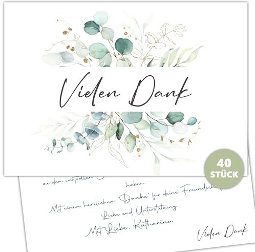 40 Dankeskarten Dankeskarte Postkarte Danke Karte Danke Dankeschön Karten, Danksagungskarten Vielen Dank Karten Boho