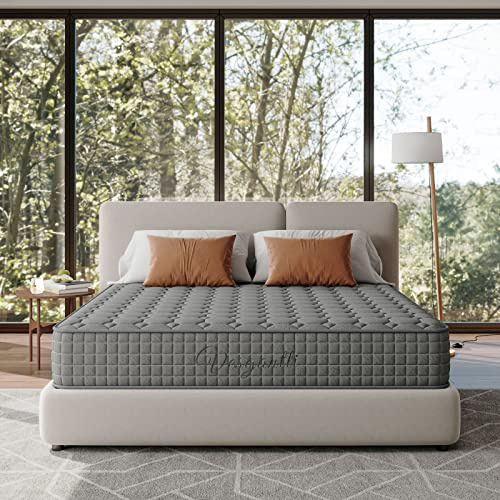 Vesgantti Matelas 140x190cm, 25cm Épaisseur, Matelas à Ressorts ensachés Indépendant, Confort 7 Zones de dureté H3, Soutien Parfait, Respirant, Oeko-tex (Gris, Tight Top)
