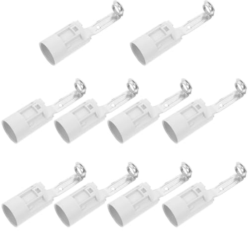 UKCOCO Lot de 10 supports de lampe de tuyau de bougie Prise de lumière à vis E14 Couvercle du socle de l'ampoule Base de lustre Plafond Lampe murale Cuivre
