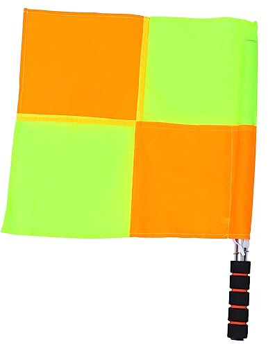 BCOATH Schiedsrichter Flagge Fußball Fahne Aus Edelstahl Mit Wasserdichtem Gewebe Wellen Fahne Für Linienrichter Bei Wettkampf Und Training