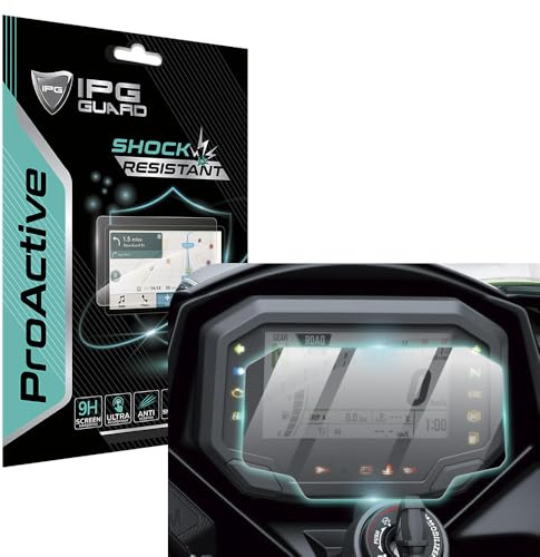 IPG ProActive Made for KAWASAKI 2025 Ninja ZX4RR / 1000SX / Z650 / 2024 Z900 Dashboard 9H Hardness Screen Protector Nano Ceramic Film Ultra Responsive High Clarity Anti Scratch for kawaNinja