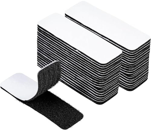 Confezione da 80 40 paia di strisce adesive con , resistenti, 2 x 9 cm, nastro biadesivo autoadesivo riutilizzabile, nastro di montaggio per pareti, porte e tavoli, strisce forti e appiccicose