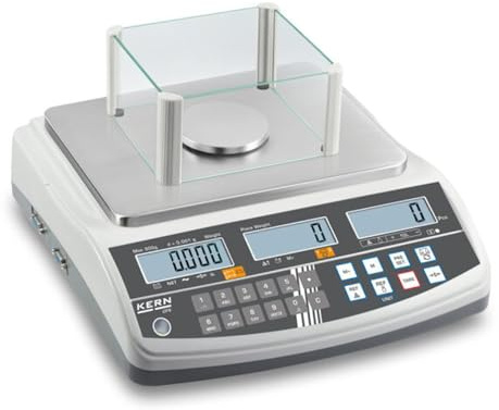Professionelle Zählwaage mit 100 Artikelspeicherplätzen und Zweitwaagenschnittstelle [Kern CFS 300-3] Präzision bis 0,001 g, Wägebereich max. 300 g