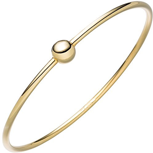 JOBO Armreif Armband mit Kugel 925 Sterling Silber gold vergoldet