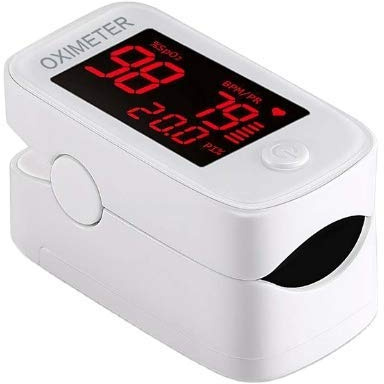 ComDent Pulse Oximeter, 3 in 1 Pulse Oximeter Fingertip with SpO2 Pulse Oximeter, Pulse Rate,Heart Rate Monitor, Fast Reading, Perfect for Sports, Home, Nursing Homes (White/Black)