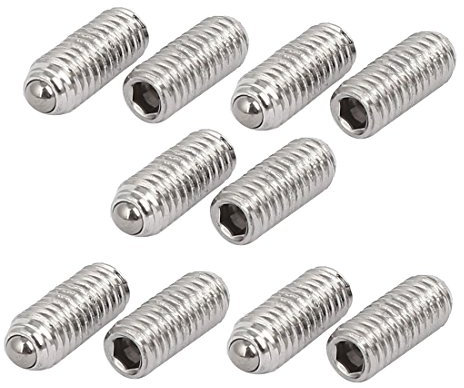 M4x10mm 304 in acciaio inox a molla esagonale a sfera vite senza testa 10 pezzi