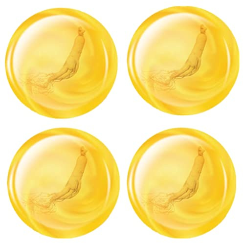 Aibote Sophora Flavescens Ginseng Seifenriegel Set,4 Stück Akne Clearner Pickel Porenentfernung Seife für Männer Frauen Gesicht Körper Handbehaarung,Kräuterduf
