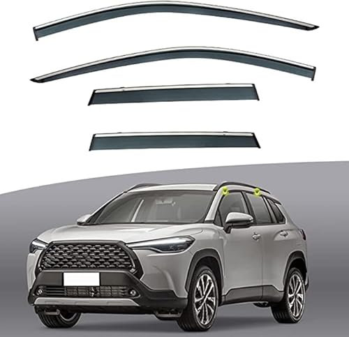 Juego de 4 Deflectores de Viento, Protector de Nieve para Lluvia Y Sol de Baja Acumulación de Calor para Reemplazo de Automóviles para Toyota COROLLA CROSS 2021