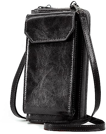 TANTOMI Handytasche zum Umhängen, Umhängetasche Damen RFID Blocking, Handy Tasche Damen Umhänge mit Abnehmbarem Gurt, Schultertasche Vielen Fächern