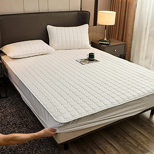JIANINGHOME Bettlaken mit 160x200,Mikrofaser Matratzenauflage Superweich Matratzen Topper Tiefe Tasch