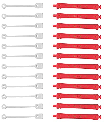 Set di Aste per Permanente 12 Pezzi con Cinghie, Bigodini per Capelli Lunghi, Medi e Piccoli, Facili Usare, Ampiamente Applicati Nei Saloni di Parrucchiere e per Uso Personal