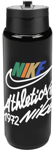 NIKE TR Renew Recharge Chug Bottle 24oz Graphic - Black/Black/Malachite