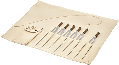 Sonic Energy Therapie Stimmgabel Set – Binaural, 6-teilig – Zur Erzielung verschiedener Gehirnwellenzustände – Inkl. Tasche (TTF-BT-SET-R)
