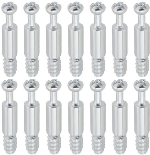 LT Easiyl 50 Pz M6 Cam Lock Tassello Vite Bulloni Filettati Tasselli Ferro Zincato Mobili Bullone Di Fissaggio Argento Per Mobili Telai Armadi Tavole Di Legno Viti Di Collegamento