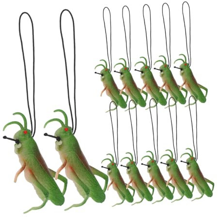 DIKACA 12Stücke Realistische Heuschrecken Spielzeugfiguren Pädagogisches Insektenspielzeug Für Jungen Für Insekten Mottopartys Goodie Bag Füller Für Kleine