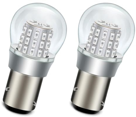 SOFOC PR21/5W BAW15D Bombilla LED 6V 12V DC Rojo Luz Frenado/Trasera Luz de Posición Para Automóvil Autocaravana Cámping Barco etc. 3014 39SMD 1000Lm Más Brillante 2Pcs