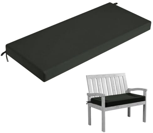 HJZPWB Cojin Banco Exterior Antideslizante Cojines para Banco ComodíSmo Colchoneta Banco Jardin Desenfundable Cojines Banco Exterior Jardin Lavable Cojin para Banco,Dark Gray,165 * 55 * 5cm