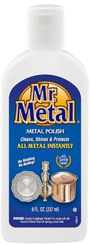 'Mr. Metal Metal Polish Liquid, Non-Abrasive, Multipurpose for Sterling Silver, Brass, Stainless Steel, Chrome and Silver, Grime and Tarnish Remover'