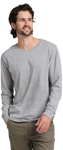 Russell Athletic Mens Cotton Performance Long Sleeve T-Shirt, Oxford, XL