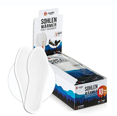 HELLO HEAT -WARMPACK- 30 Paar Sohlenwärmer in Gr. S (36-40) I Schuhheizung mit Wärmedauer von 7 Stunden I Sofort wärmende Einlegesohle (Wärmesohle) I Fußwärmer für Schuhe, Ski-Schuhe & Boots