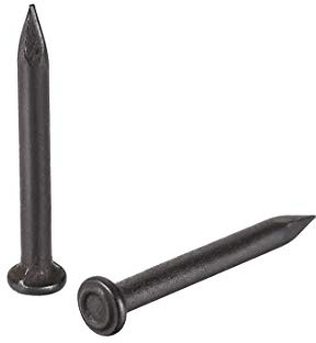 sourcing map 400 stycken hårdvaruspikar punktspets väggcementspik 20 mm (0,8 tum) 2 mm stångdiameter. Kolstål svart