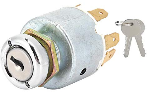 Interruttore di accensione 12V Interruttore di accensione per avviamento motore universale Comandi con 2 chiavi Interruttore a chiave di accensione Set Accessorio di ricambio per tosaerba per auto da