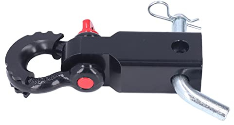 Enganche de Remolque con Montaje de Grillete, Receptor de Enganche de Grillete Resistente a la Corrosión de 2 Pulgadas con Capacidad de Tracción Fuerte para Automóviles, Camiones, Jeeps(negro)