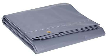 SPOTLIGHT - Abdeckung für Anhänger - Flachplane für Anhänger 200 x 120 cm / 400g/m² - Größe XL - wasserdichte Ladeabdeckung für Anhänger - Farbe: Grau - 100% PVC