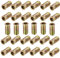 YiYFiT 30Pcs M8x30mm Furniture Threaded Insert Nuts,Carbon Steel Zinc Plated Threaded Bolt Fastener Interface Hex Socket Drive Threaded Insert Nuts for Wood Furniture
