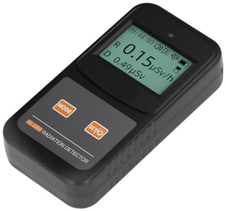Radiation Detector Portable with Alarm, Rechargeable Nuclear Radiation Monitor for γ β X Rays, Energy-Compensated Geiger Counter for Home Safety & Emergency Preparedness