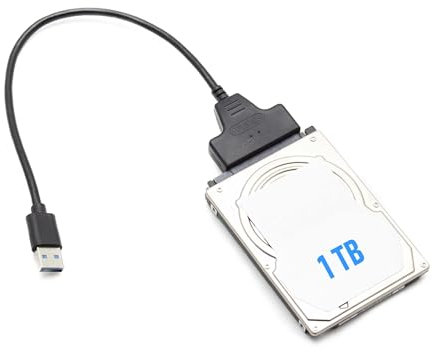 SIMPLETEK - HDD Hard Disk Esterno da 1 TB con Convertitore USB 3.0 to SATA 2,5 | External Hard Drive | Velocità 5Gbps Plug And Play Multipiattaforma 1 Tera