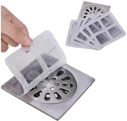 80 PCS Rejillas Desechables para desagüe, Floor Drain Sticker, filtros atrapepelos, evitan tuberias obstruidas para duchas y fregaderos