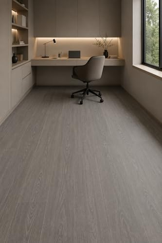 LVT Vinyl Flooring Luxury Click SPC 100% Waterproof Bathroom Kitchen 1.74M� Packs (Packet Grey)