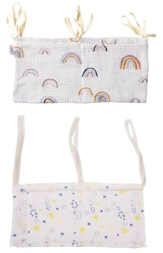 2 Piezas Organizador Cambiador Para Bebés, Bolsa Para Colgar En La Cuna, Bolsillo Portaobjetos, Porta Pañales, Bolsillos Organizadores Para La Cuna Para Guardar Ropa, Pañales Y Juguetes