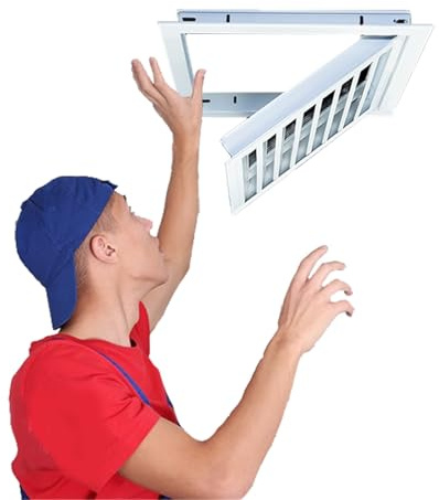 Trampilla Pladur Panel De Acceso Con Rejilla Para Paneles De Yeso Y Techos, De Conductos Personalizado Extraíble, Panel De Puerta De Hueco De Servicio,(300x300mm(12x12in))