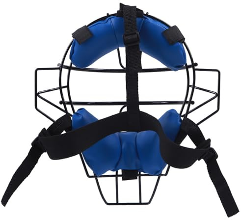 Softball Catchers Helmet for Kids, Lightweight Soft Padded Baseball Cap Helmet Shock-Absorbing Full-Face Protection Cover for Baseball, Softball, Blue, Cap