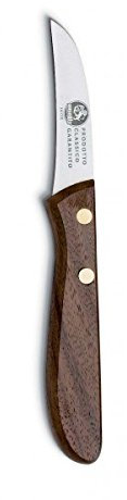 AUSONIA - Coltello spelucchino curvo Cm 7 manico legno